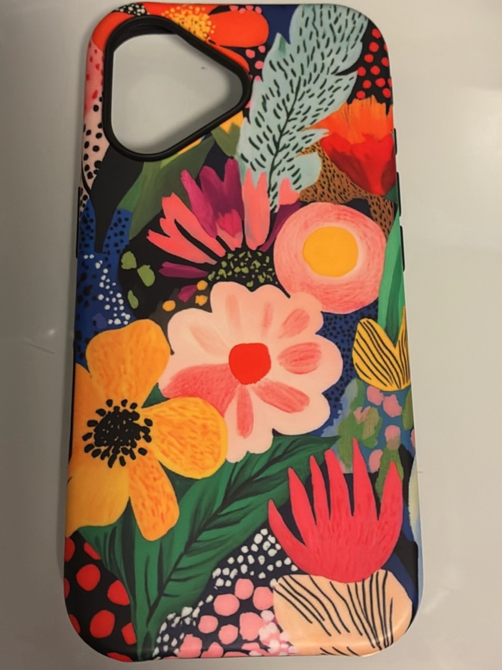 Floral Pattern Protective Phone Case - Multicolor